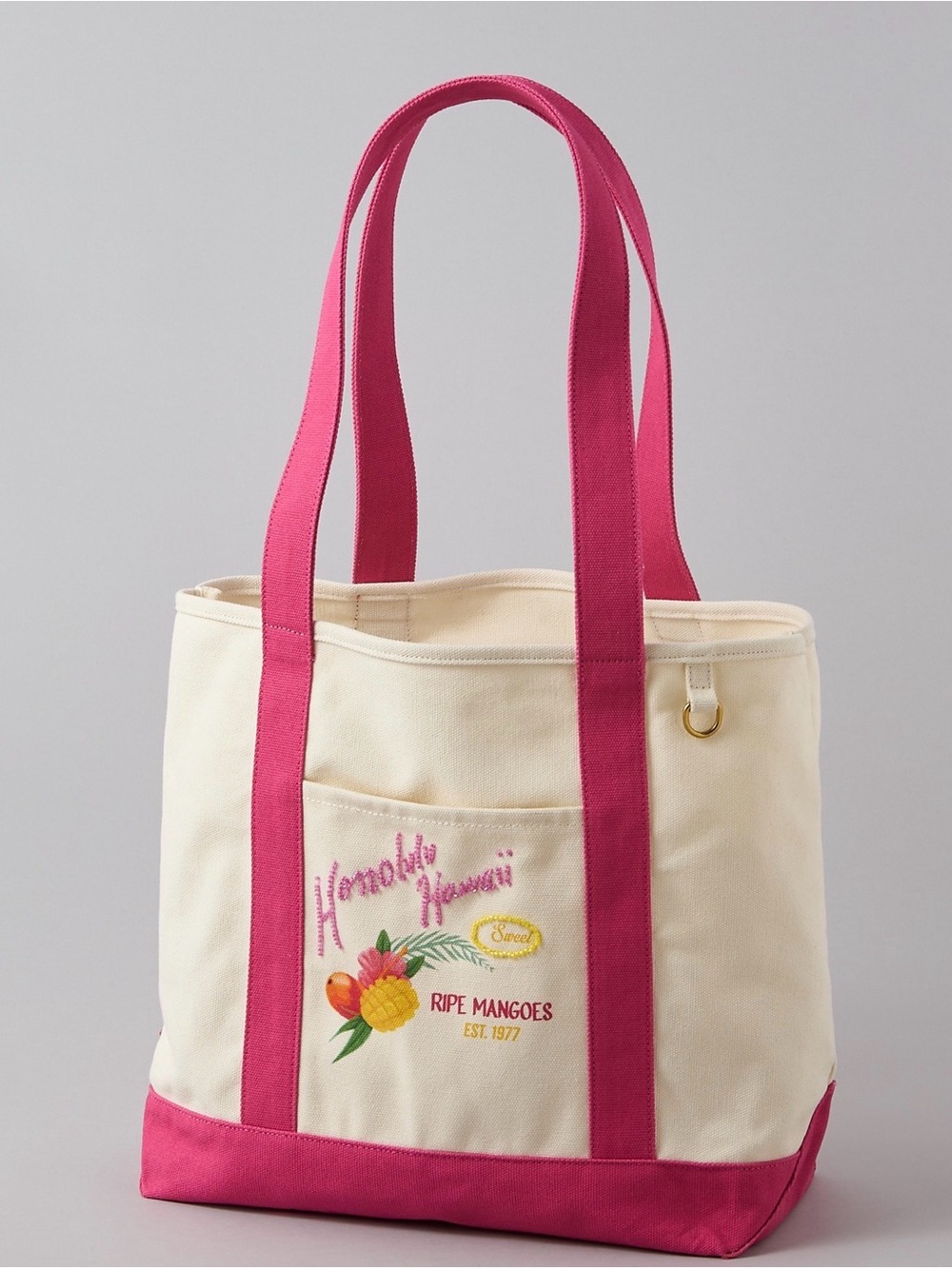 NWT American Eagle Off-Duty Destination Honolulu Hawaii Mangos Canvas Tote